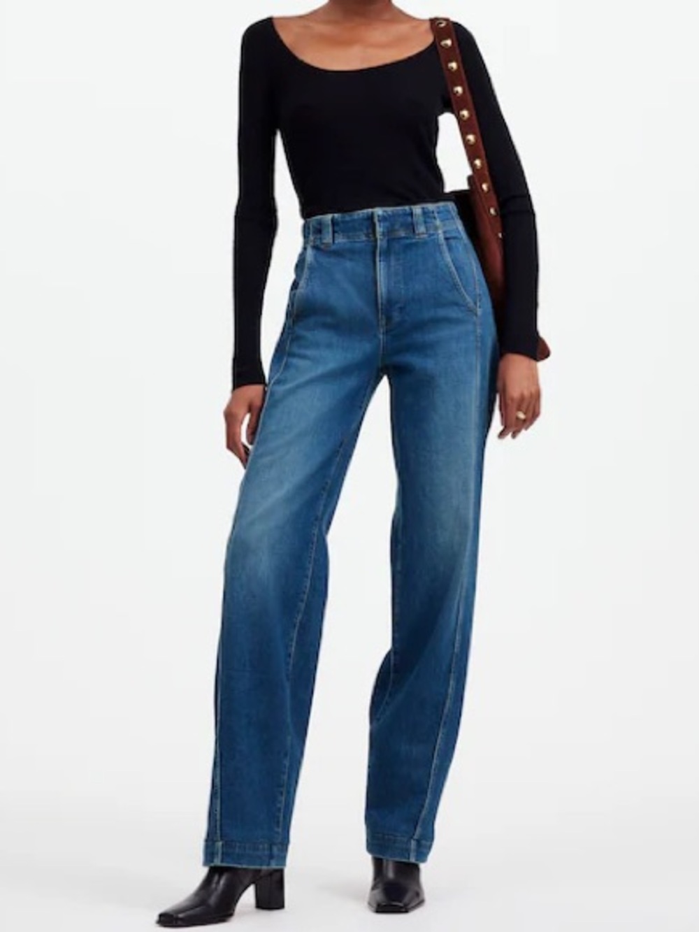 Madewell Tapered Denim Trousers jeans Womens Size 31 High Rise